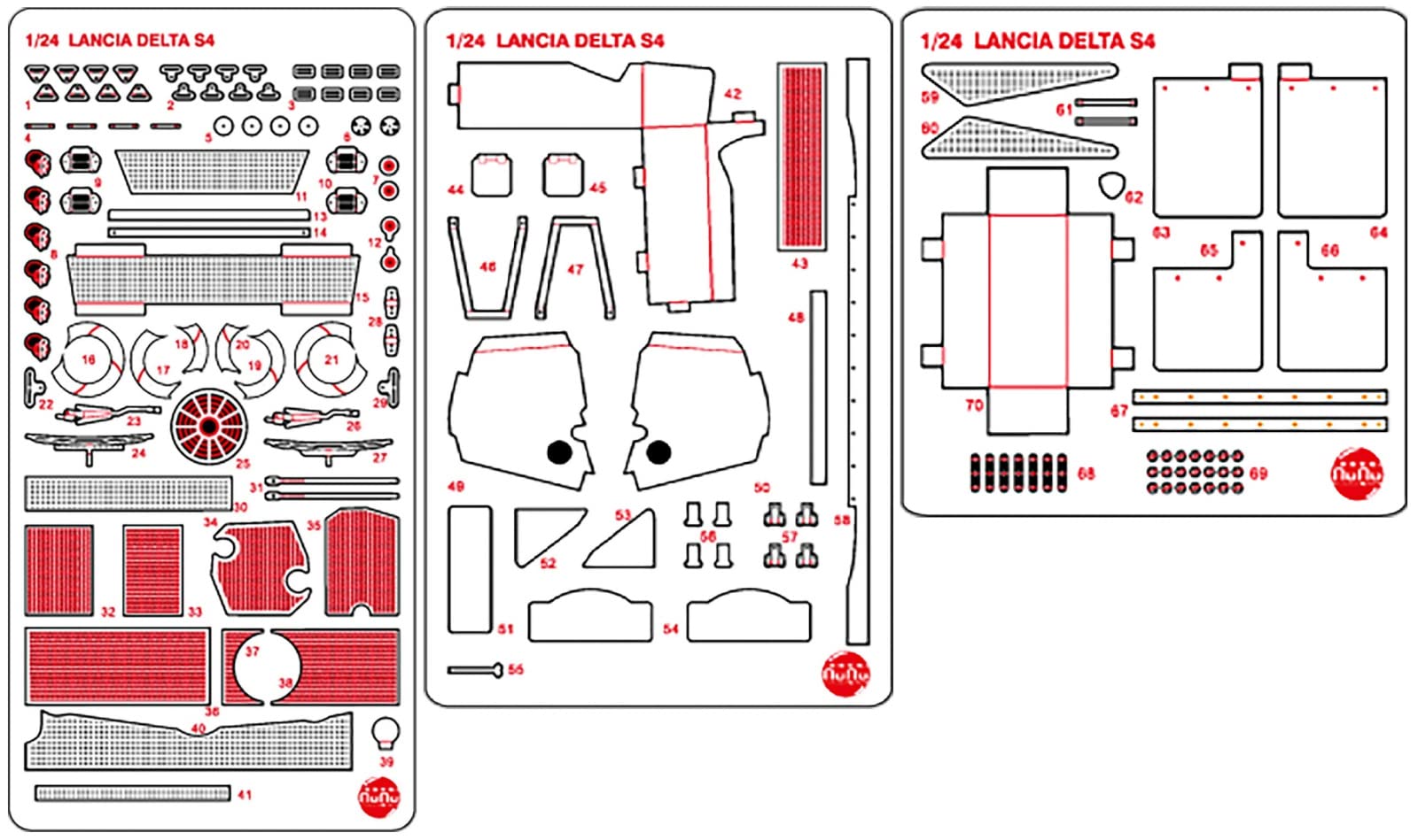 LANCIA DELTA S4 86モンテカルロラリー　ディテールアップパーツ Amazon | プラッツ/NuNu 1/24 レーシングシリーズ ランチア デルタ S4